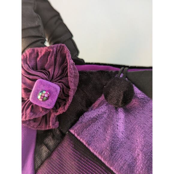 Designer evening bag crazy Quilted Purples.Holds Phone 6"X5.5" X1" Button + Loop - Picture 2 of 5